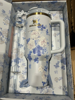 Stanley x LoveShackFancy Quencher 40 oz Everblooming Rosettes Insulated Tumbler – New