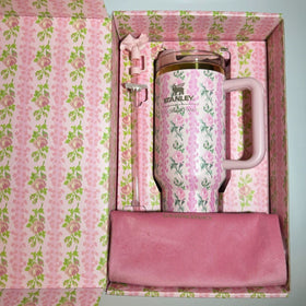 Stanley x LoveShackFancy Quencher 40 oz Blooming Heirloom Edition Tumbler – New