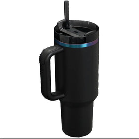 BLACK CHROMA Iridescent Stanley Quencher H2.0 FlowState Tumbler 40 oz Cup – New
